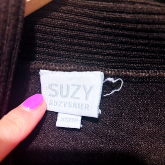 SUZY SHIER Brown knit tunic sweater | Cowl neck cozy style | X-Small • - Picture 8 of 8